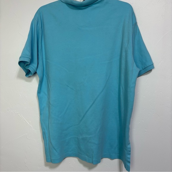 Polo Ralph Lauren VTG Y2K Custom Fit Short Sleeve Shirt Men's XL Blue Pink Pony - Picture 4 of 7